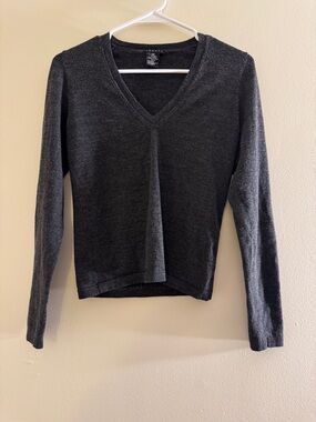THEORY V Neck Wool Sweater